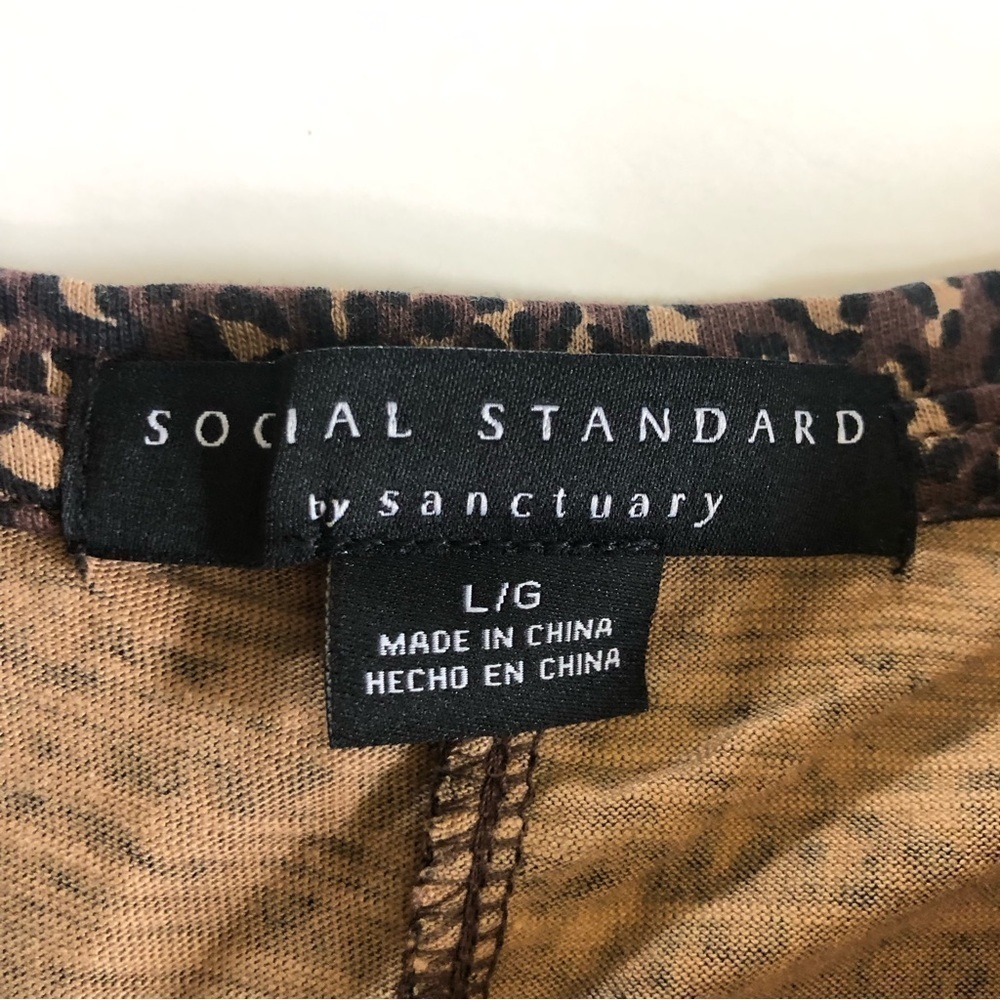 Social Standard by Sanctuary Women's Gia Racing Leopard Scoop Dress Size L - Picture 4 of 9